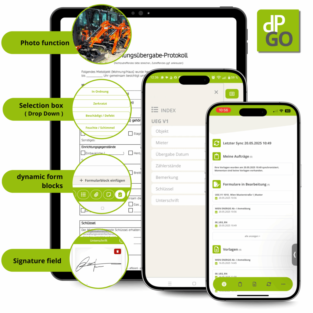 dataPad GO und Falcana CRM für Maschinenhandel, Miet- und Wartungsservice
