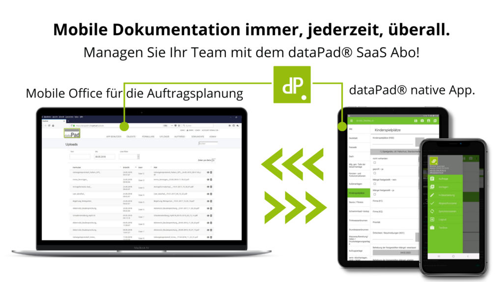 dataPad_Auftragsplanung und Doku-App – All in One