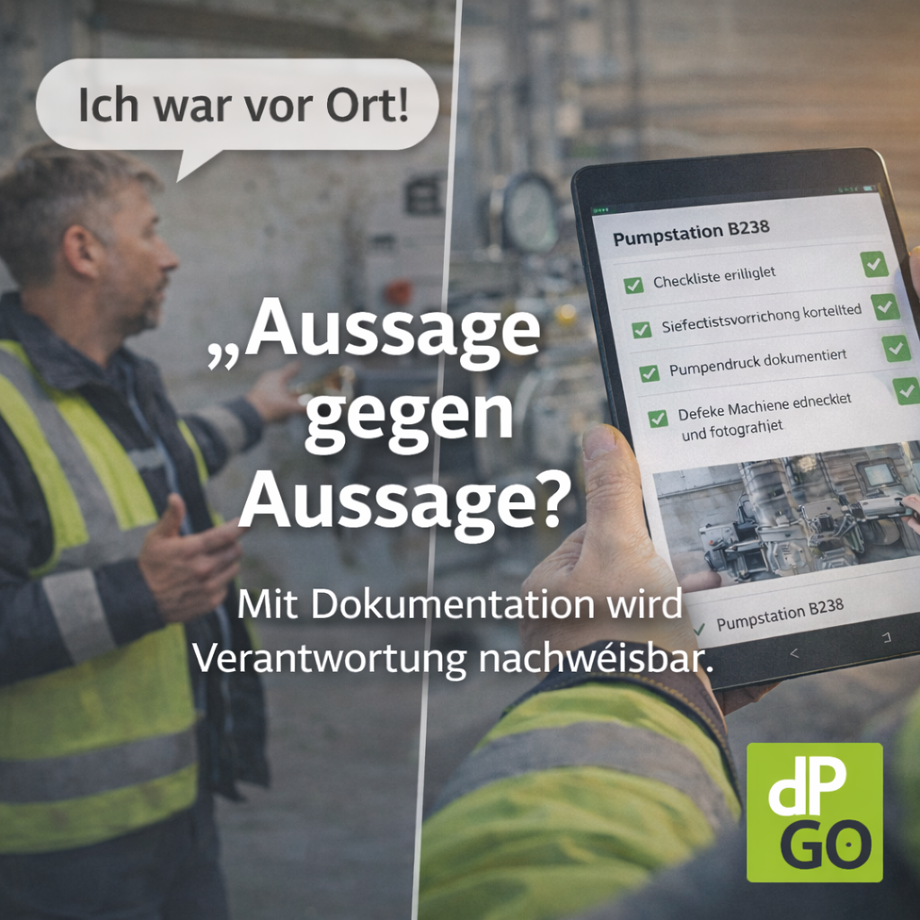 Dokumentieren Sie Prüfungen, Kontrollen und Vorfälle rechtssicher. Mit dataPad® erfassen Sie alle Daten mobil vor Ort – inkl. Fotos, Zeitstempel und Unterschrift.